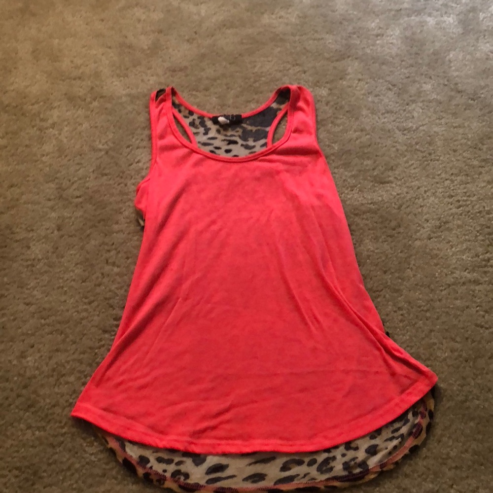 Hot pink and cheetah tank top